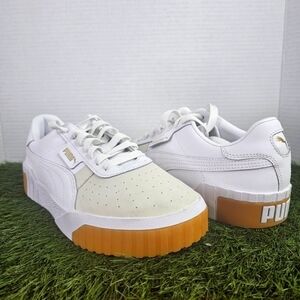 Puma Cali Exotic White Sneakers 369653-01 Women's Size 10